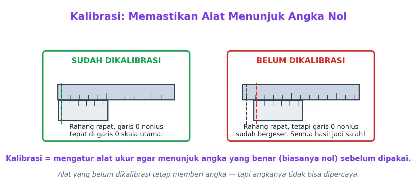 Perbandingan alat ukur yang sudah dikalibrasi dan yang belum dikalibrasi